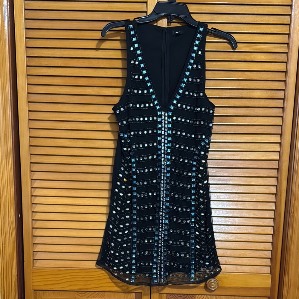 NBD Black and Blue Mini Dress